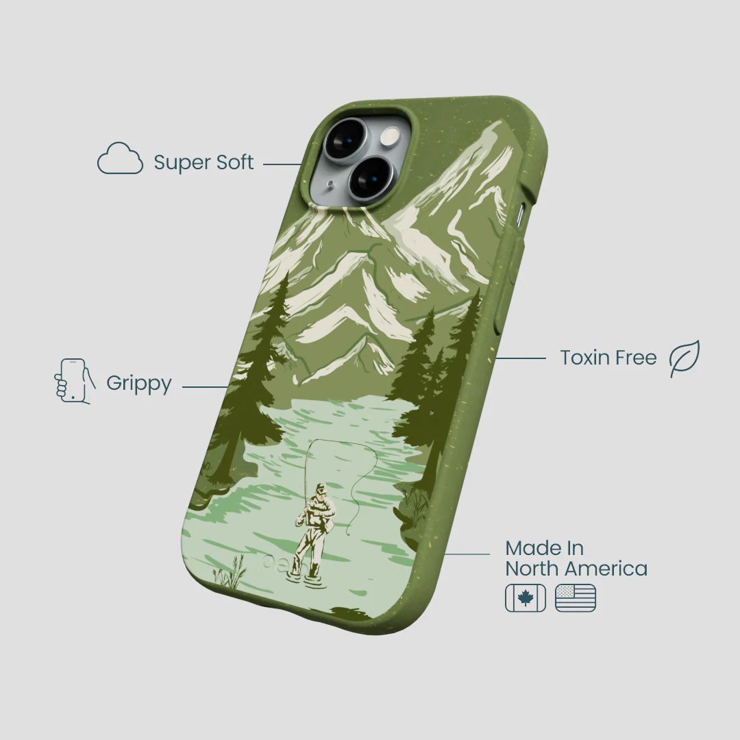Forest Floor Morning Fishing iPhone 15 Case - Image 4