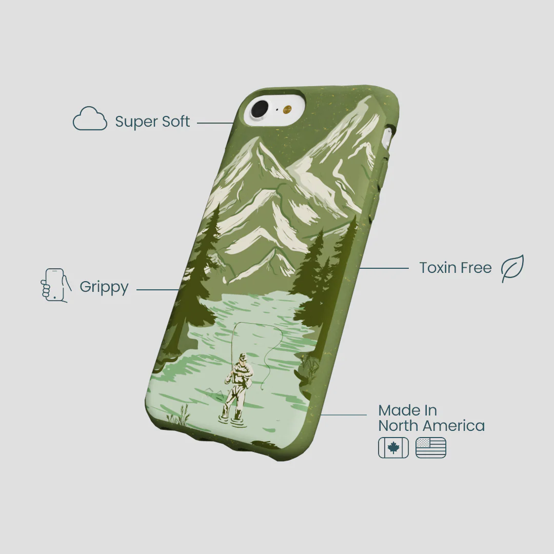Forest Floor Morning Fishing iPhone 6/6s/7/8/SE Case - Image 4