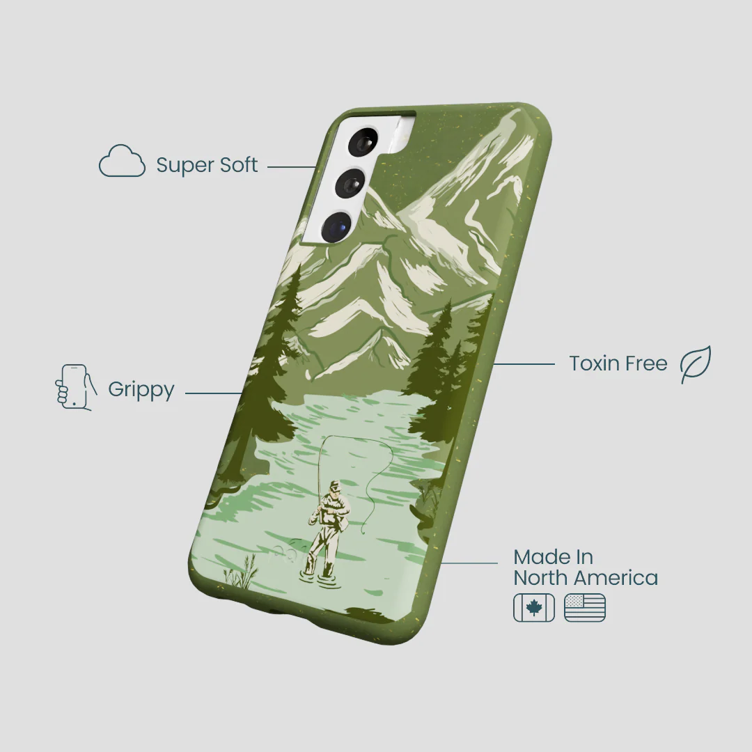 Forest Floor Morning Fishing Samsung Galaxy S22 Case - Image 4
