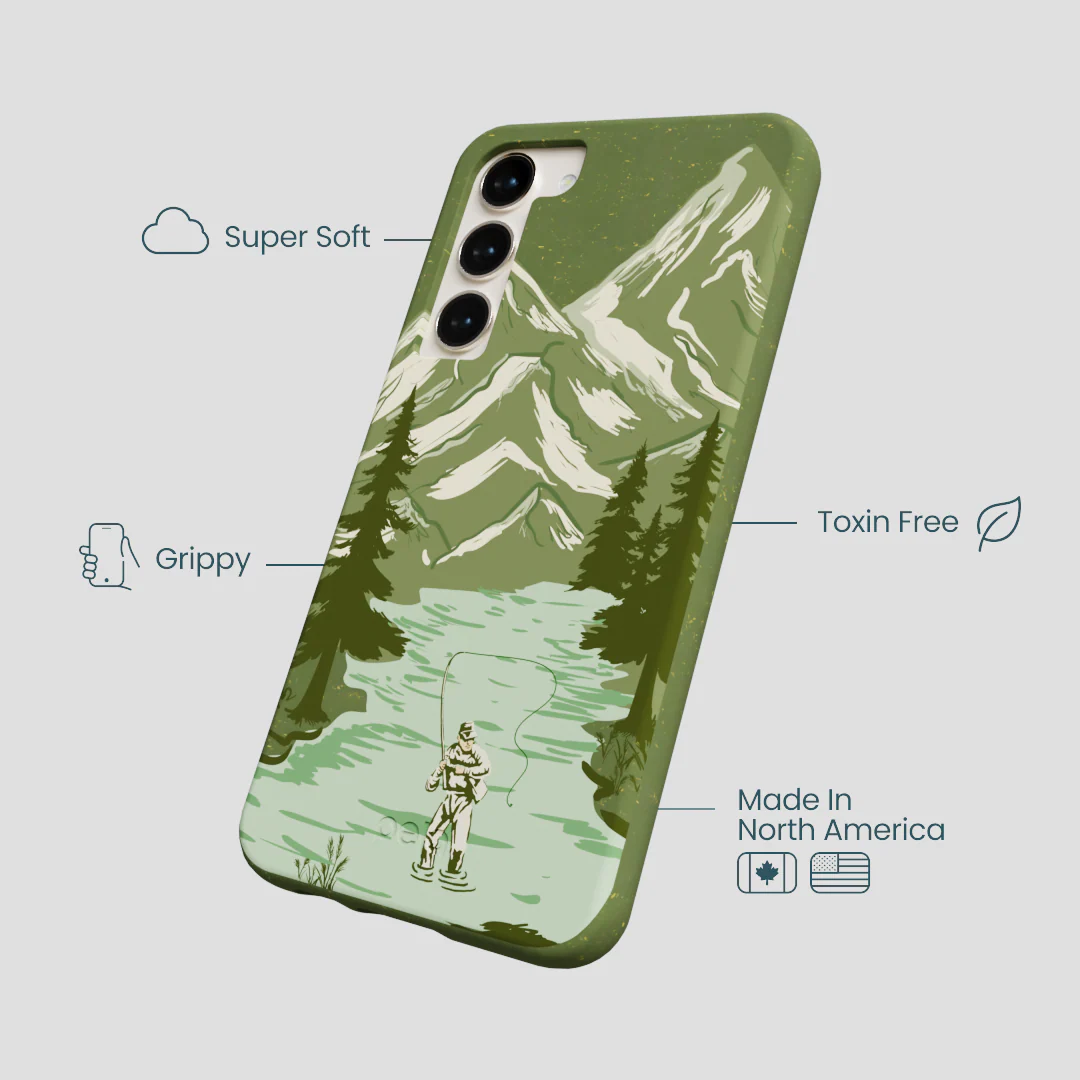 Forest Floor Morning Fishing Samsung Galaxy S23+(Plus) Case - Image 4