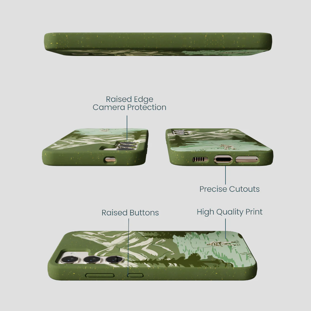 Forest Floor Morning Fishing Samsung Galaxy S24 Case - Image 3