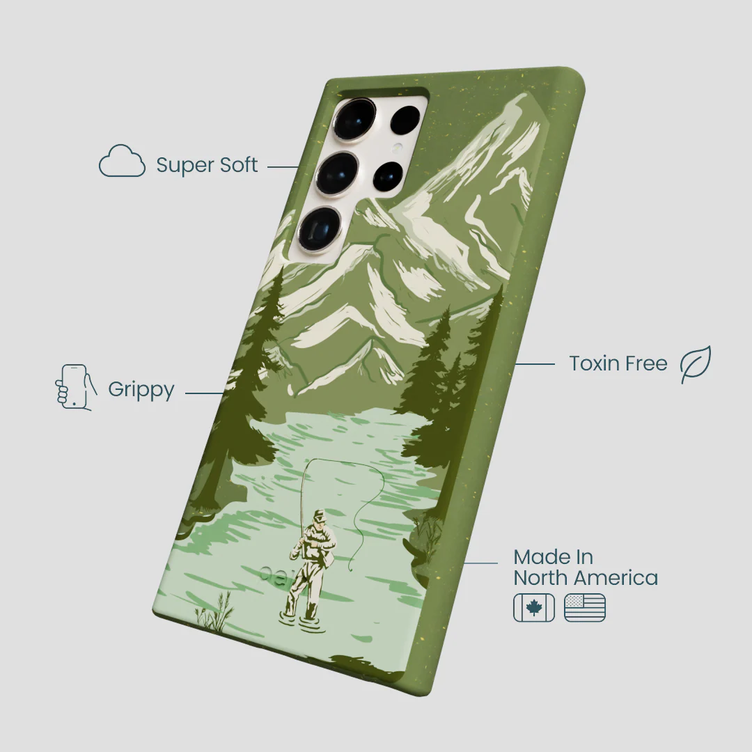Forest Floor Morning Fishing Samsung Galaxy S24 Ultra Case - Image 4