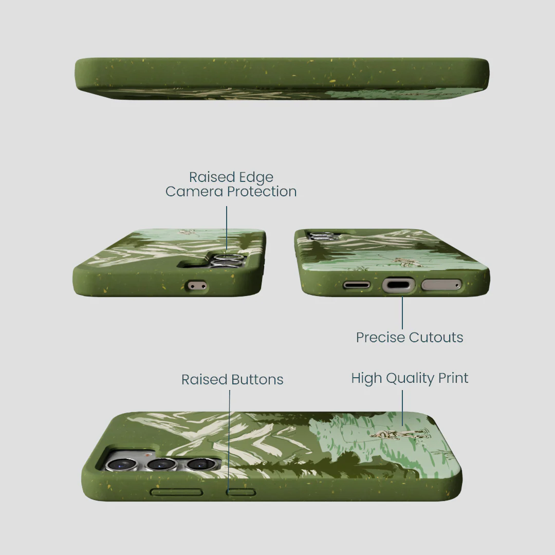Forest Floor Morning Fishing Samsung Galaxy S25 Case - Image 3