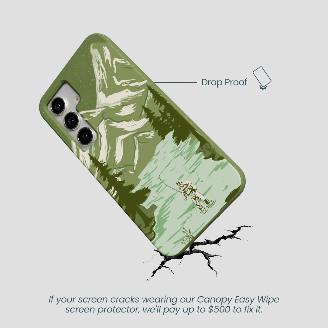 Forest Floor Morning Fishing Samsung Galaxy S25 Case - Image 5