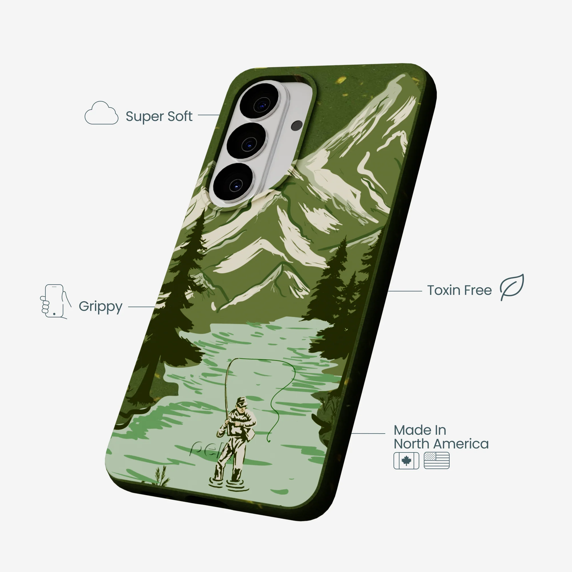 Forest Floor Morning Fishing Samsung Galaxy S26 Case - Image 4