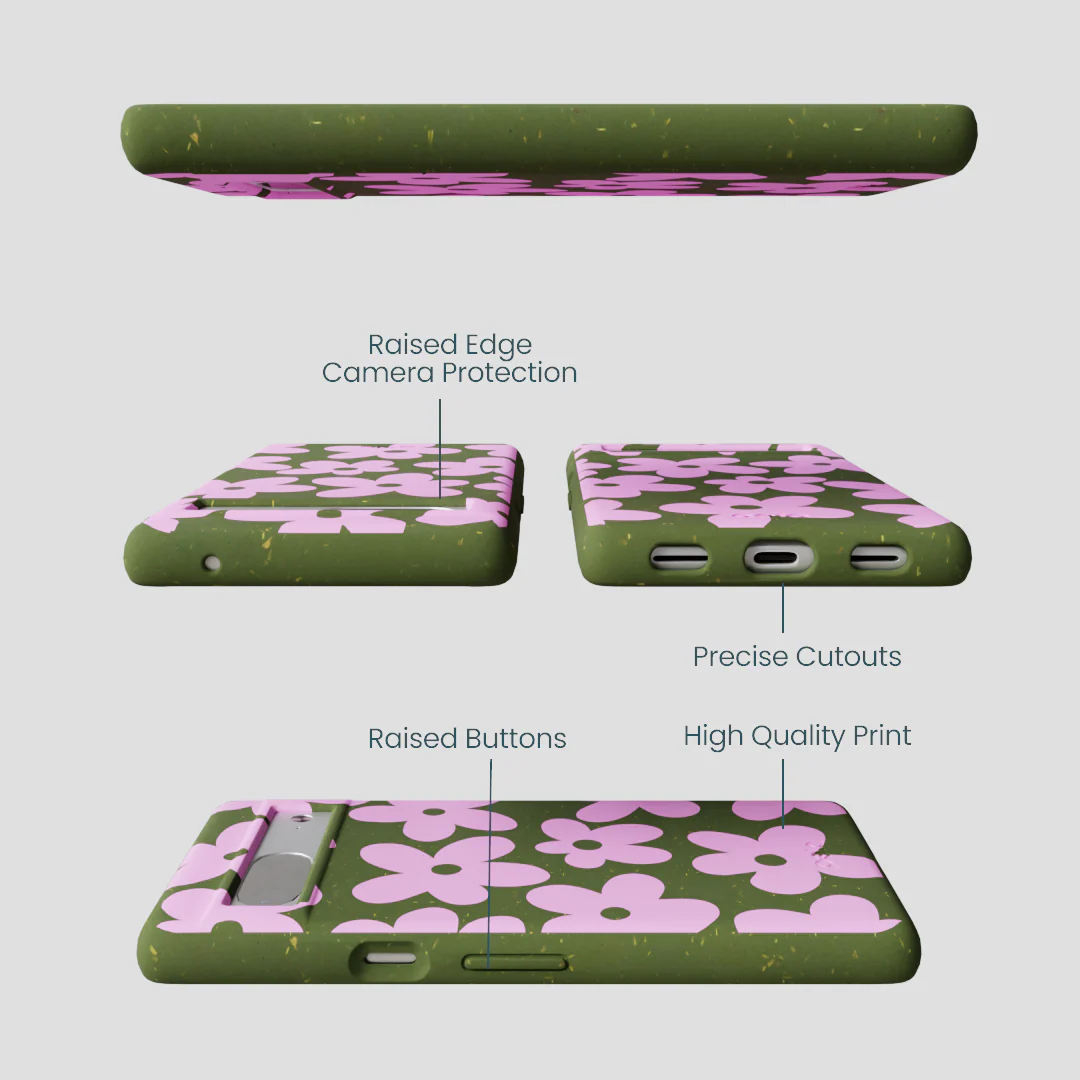 Forest Floor Pink Blooms Google Pixel 7 Case - Image 3