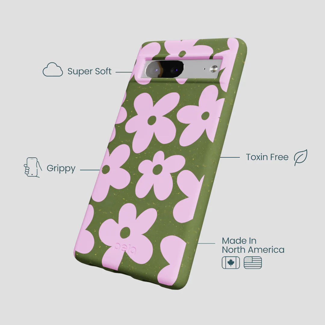 Forest Floor Pink Blooms Google Pixel 7a Case - Image 4