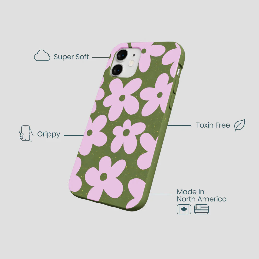Forest Floor Pink Blooms iPhone 12 Mini Case - Image 4