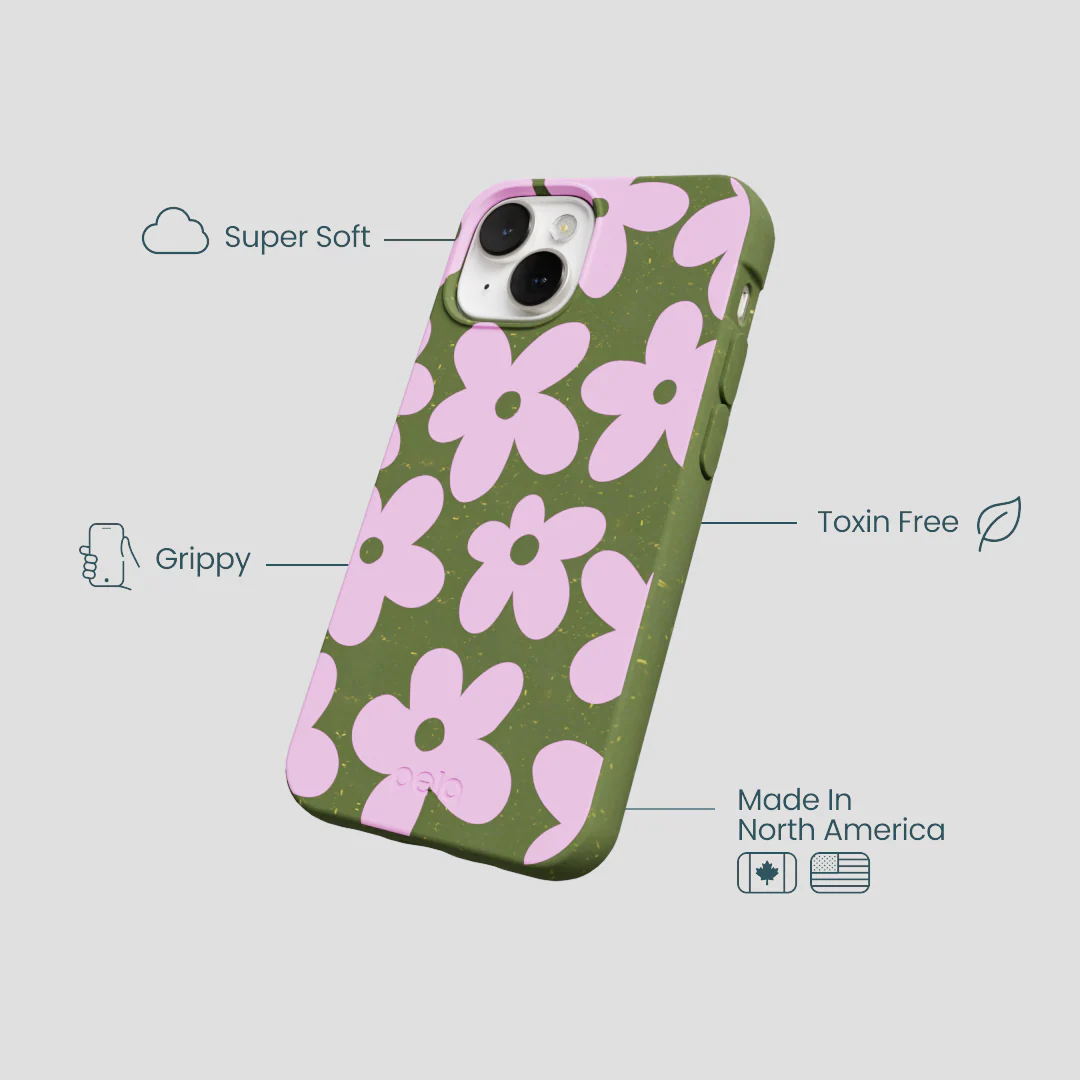 Forest Floor Pink Blooms iPhone 13 Mini Case - Image 4
