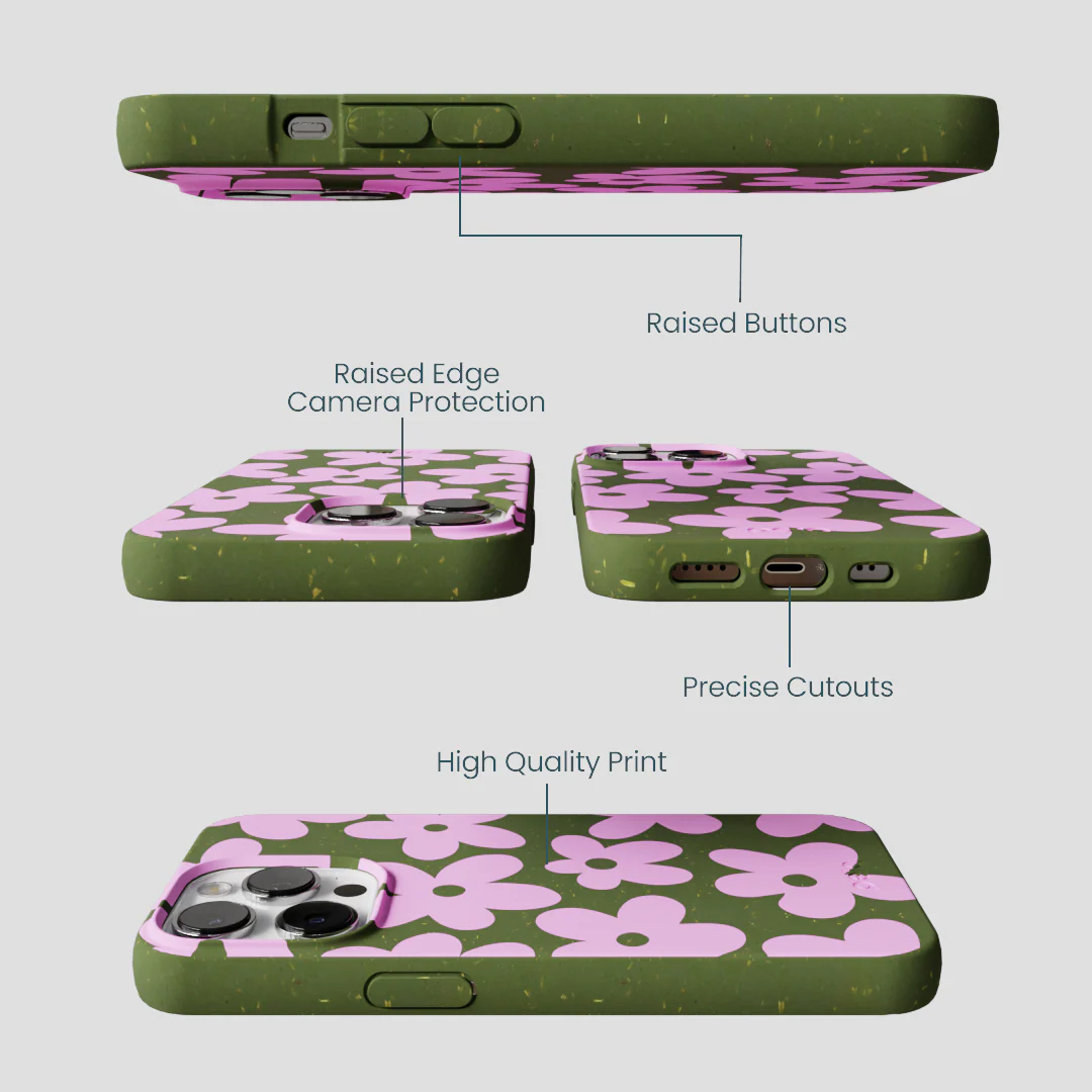 Forest Floor Pink Blooms iPhone 13 Pro Max Case - Image 3