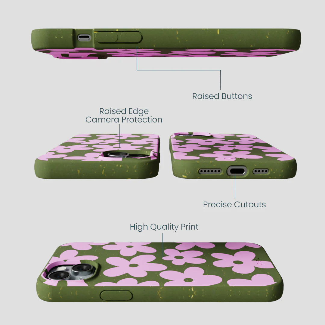 Forest Floor Pink Blooms iPhone 14 Plus Case - Image 3