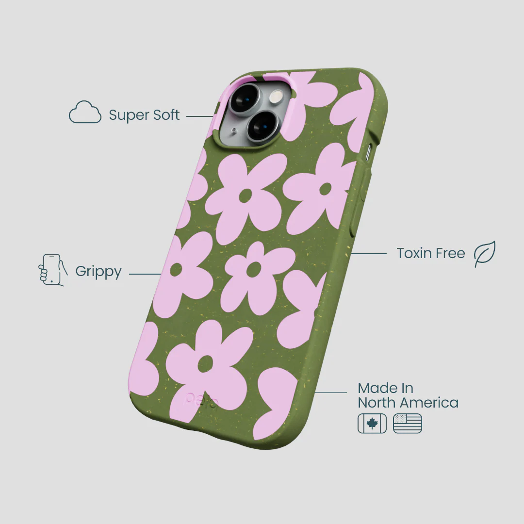 Forest Floor Pink Blooms iPhone 15 Case - Image 4