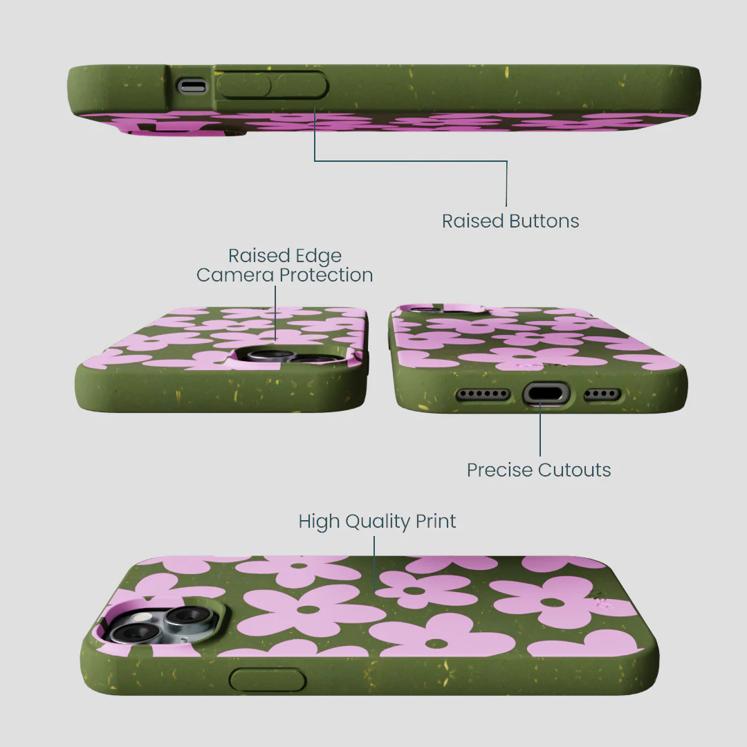 Forest Floor Pink Blooms iPhone 15 Plus Case - Image 3