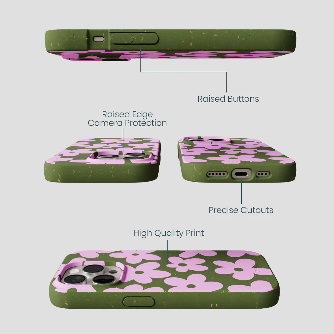 Forest Floor Pink Blooms iPhone 15 Pro Case - Image 3