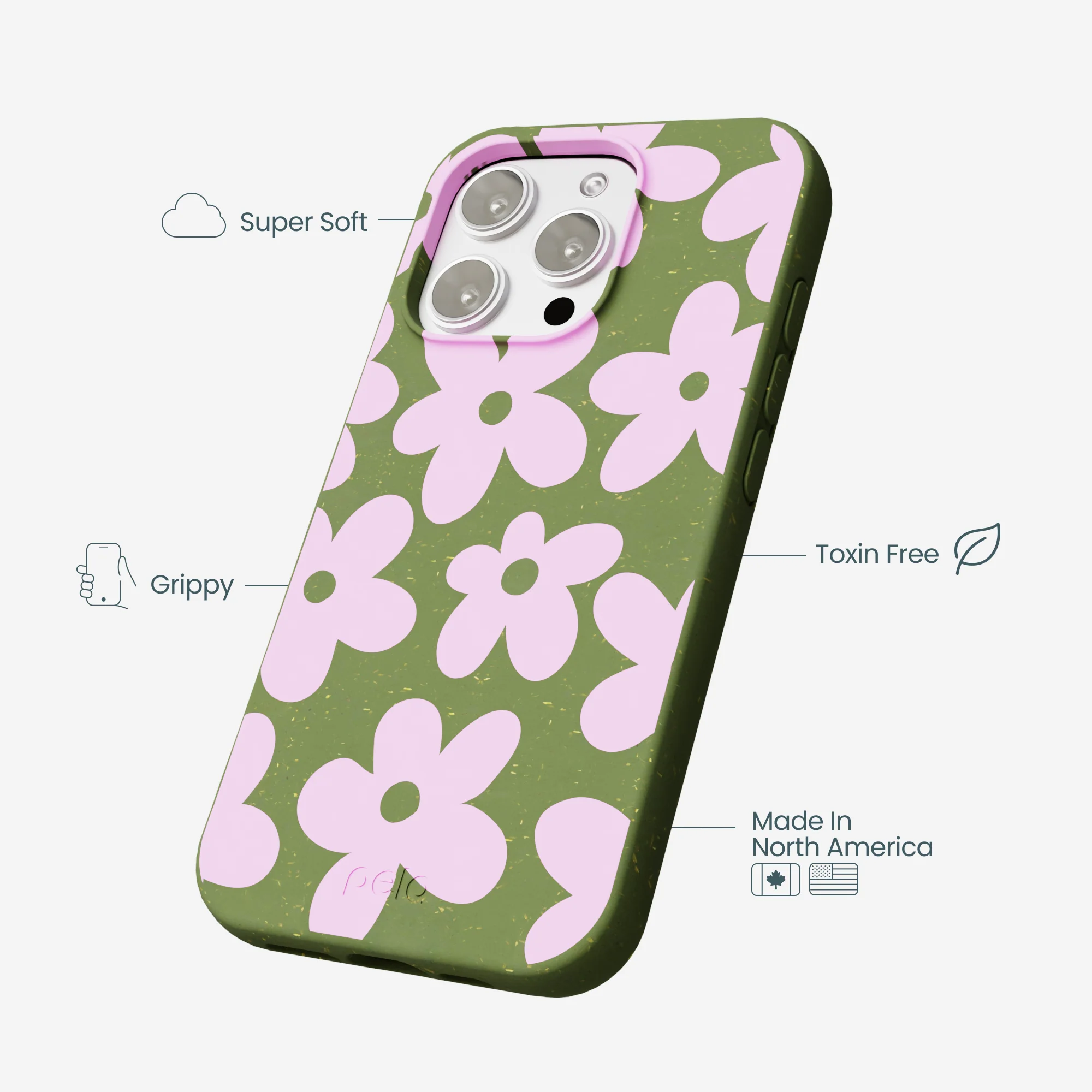 Forest Floor Pink Blooms iPhone 16 Pro Max Case - Image 4