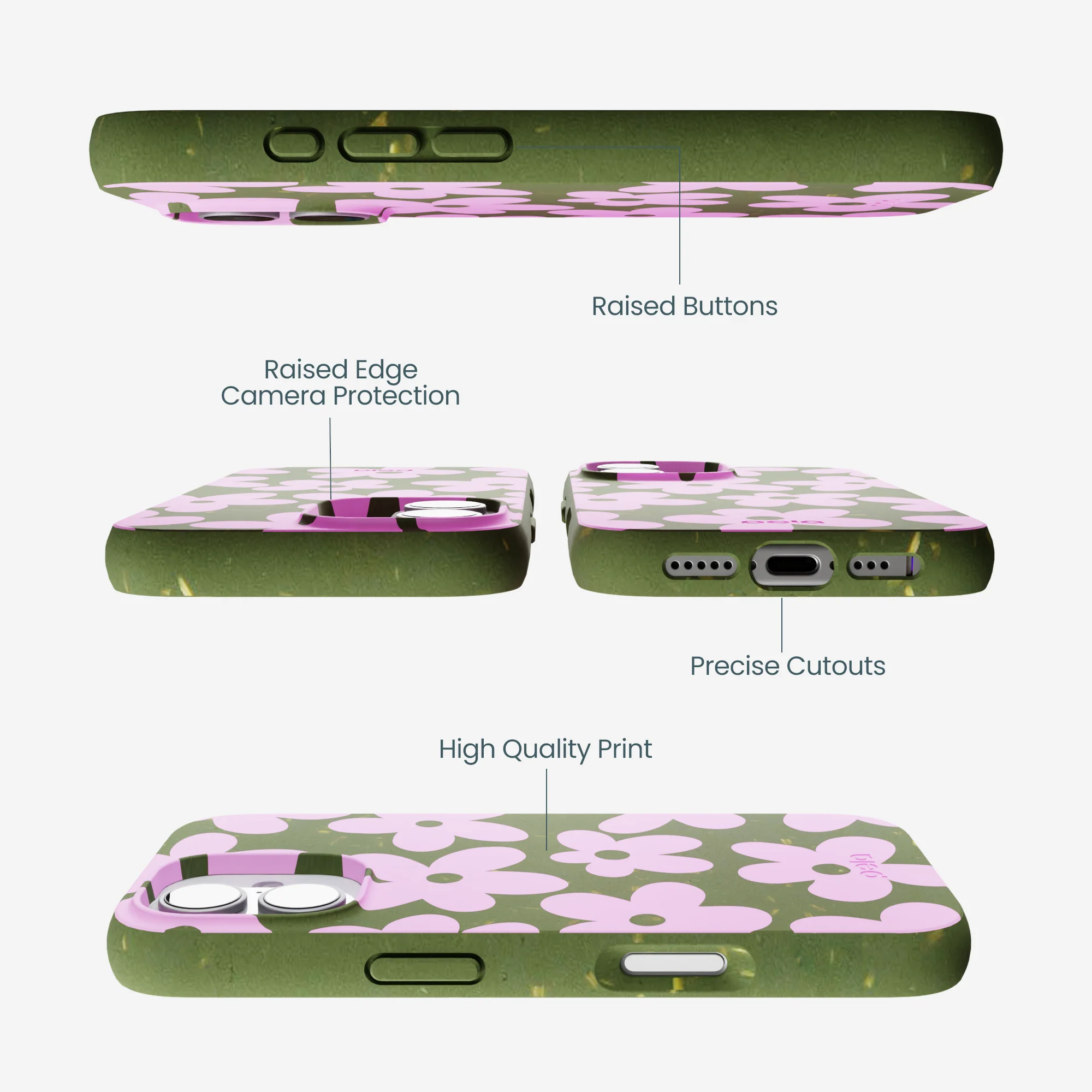 Forest Floor Pink Blooms iPhone 17 Case - Image 3