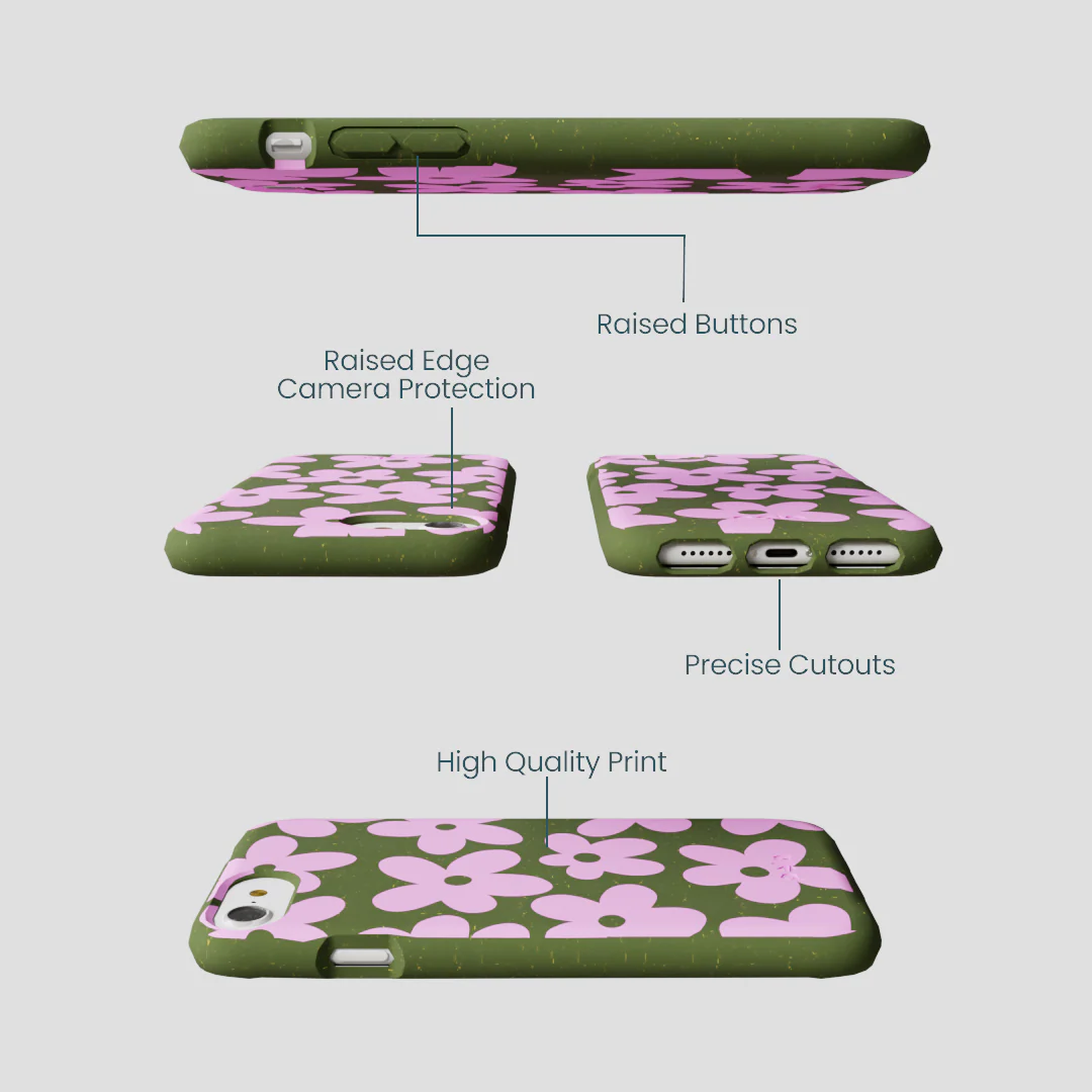 Forest Floor Pink Blooms iPhone 6/6s/7/8/SE Case - Image 3