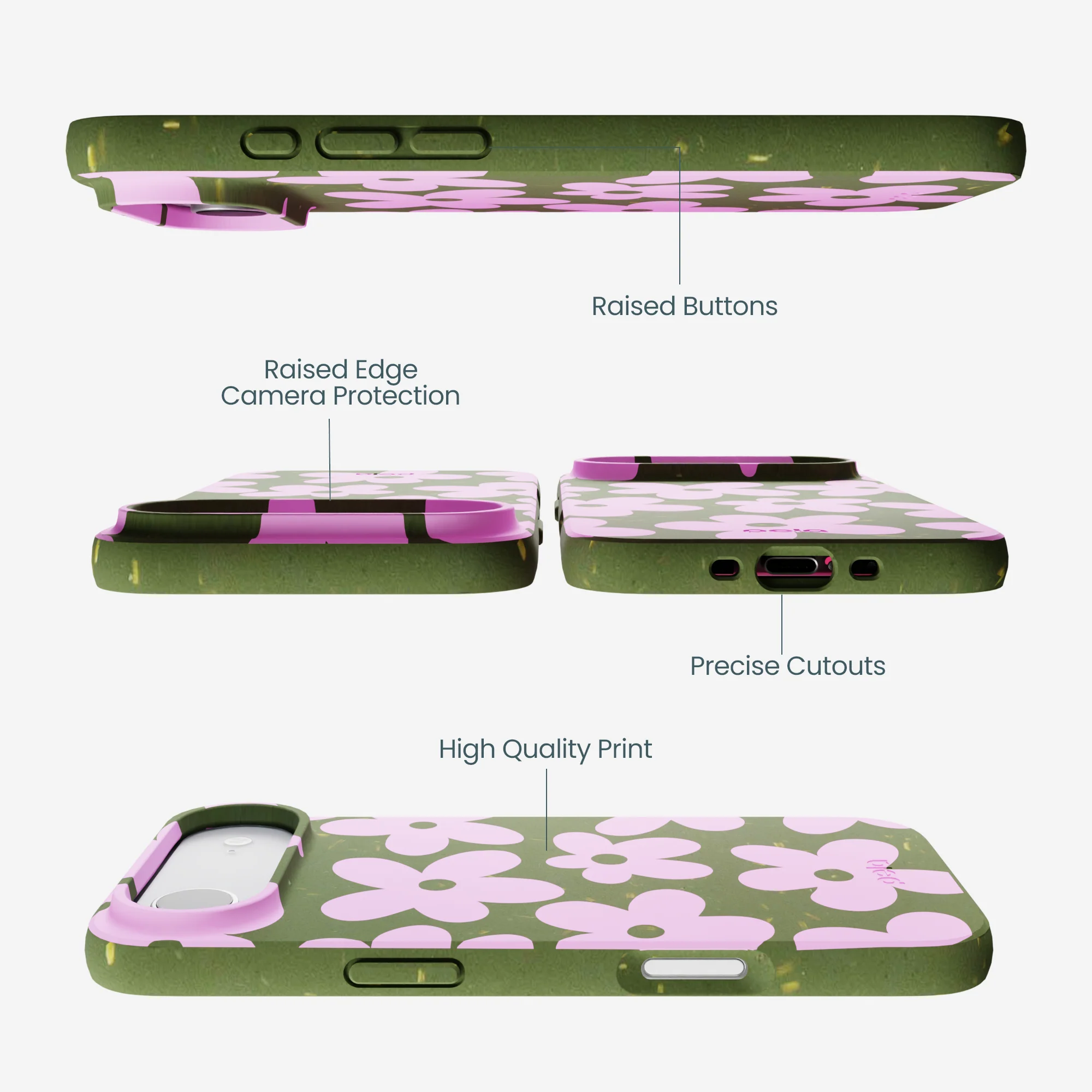 Forest Floor Pink Blooms iPhone Air Case - Image 3
