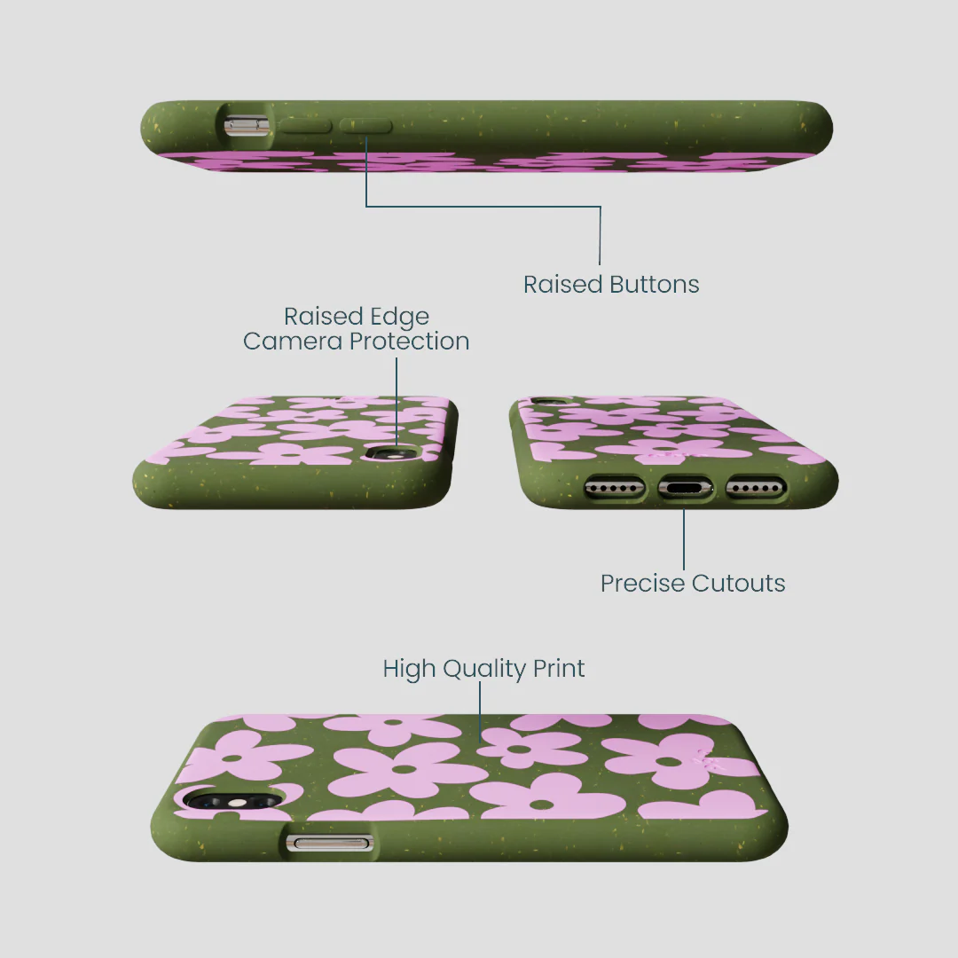 Forest Floor Pink Blooms iPhone XR Case - Image 3