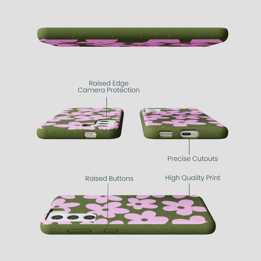Forest Floor Pink Blooms Samsung Galaxy S22 Case - Image 3