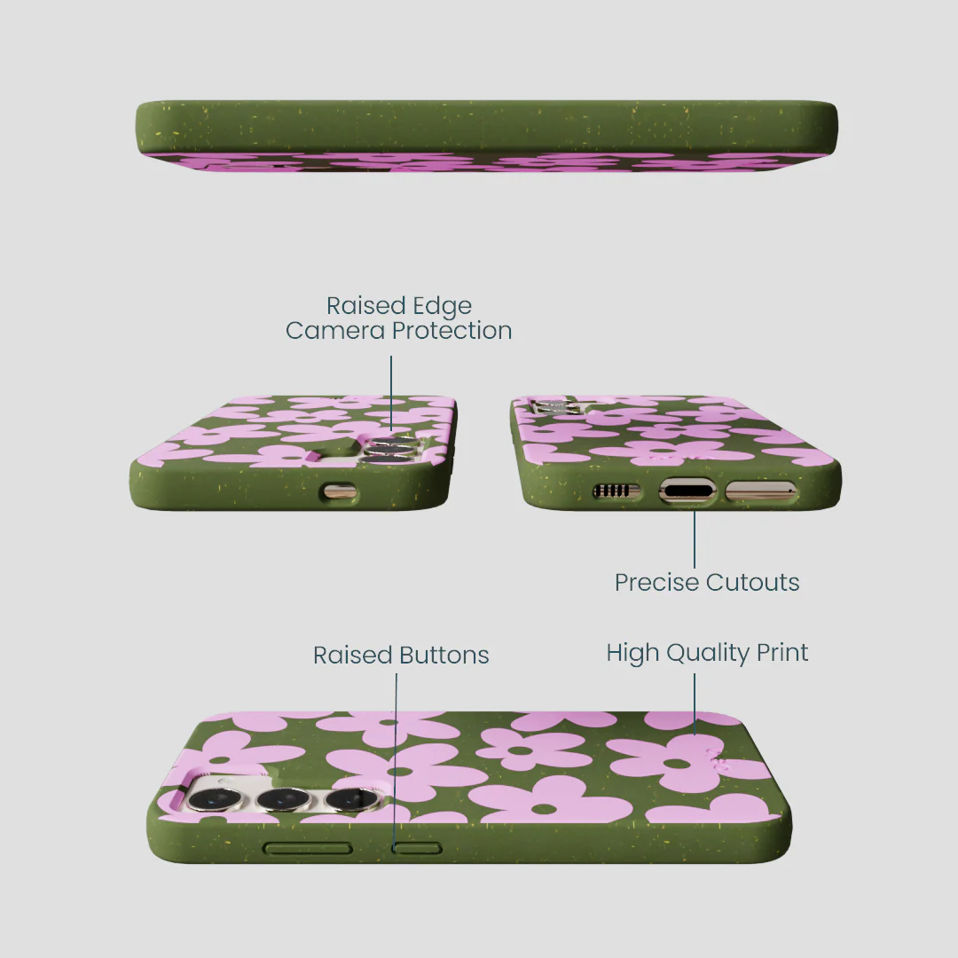 Forest Floor Pink Blooms Samsung Galaxy S24 Case - Image 3