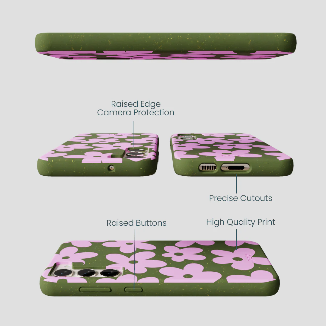 Forest Floor Pink Blooms Samsung Galaxy S24+(Plus) Case - Image 3