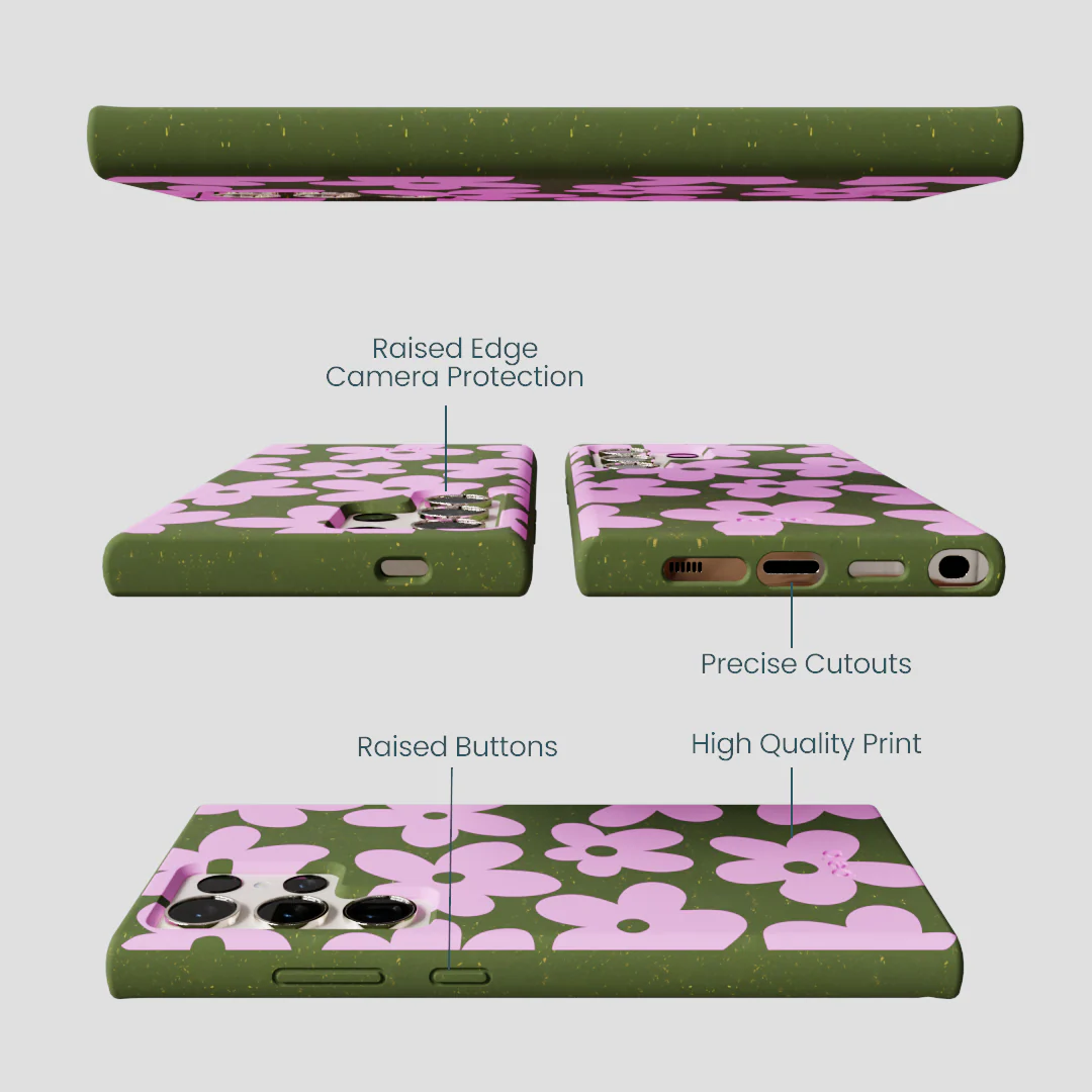 Forest Floor Pink Blooms Samsung Galaxy S24 Ultra Case - Image 3