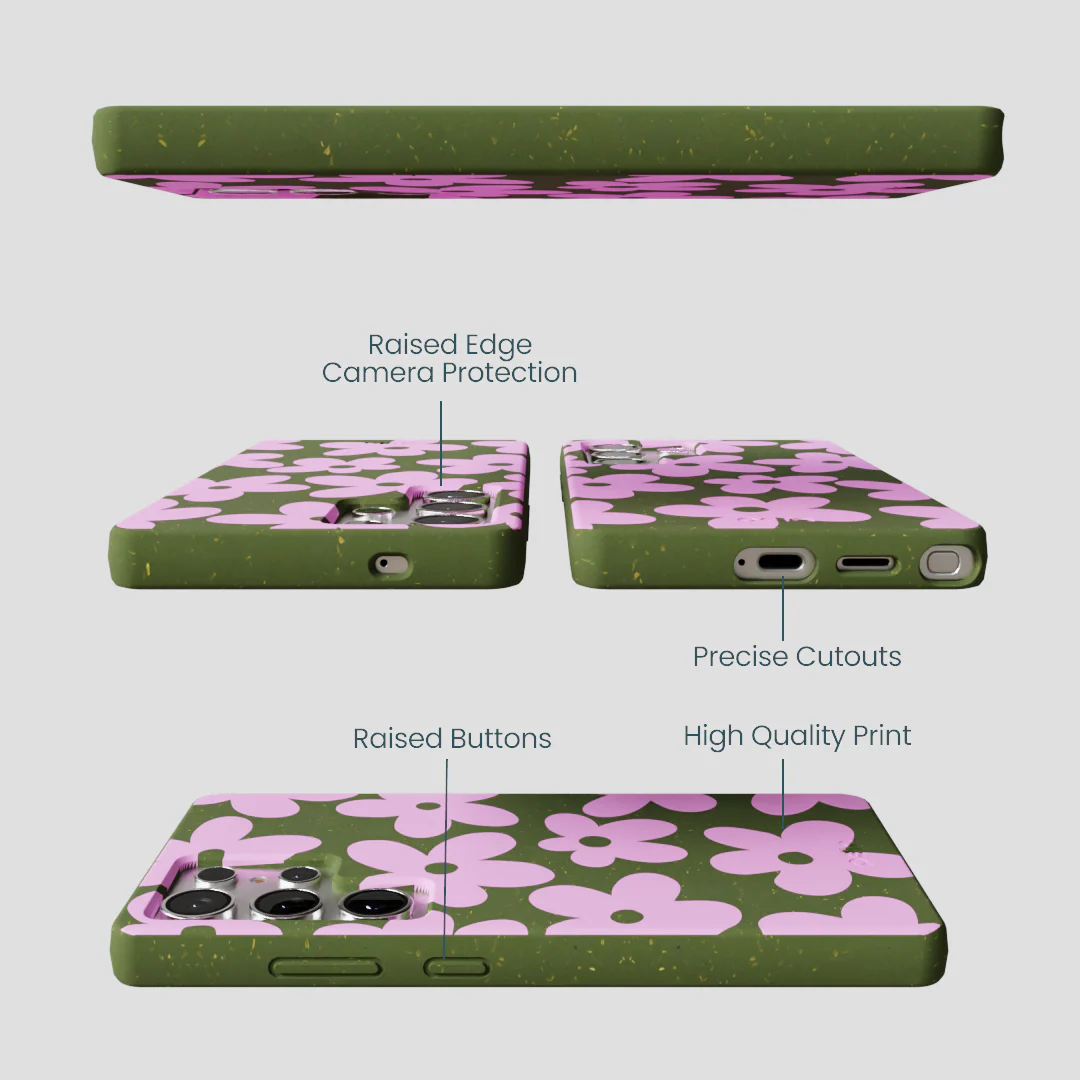 Forest Floor Pink Blooms Samsung Galaxy S25 Ultra Case - Image 3