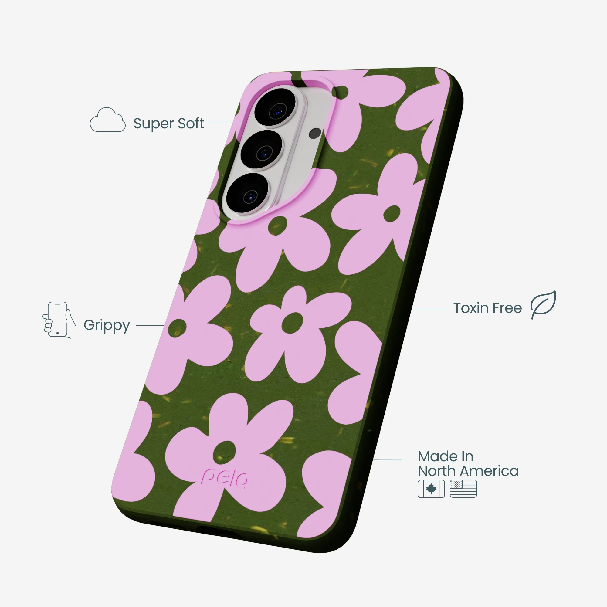 Forest Floor Pink Blooms Samsung Galaxy S26 Case - Image 4