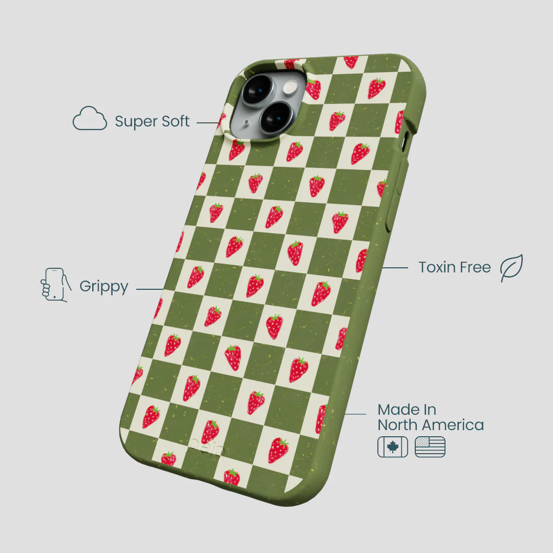 Forest Floor Strawberry Field iPhone 15 Plus Case - Image 4