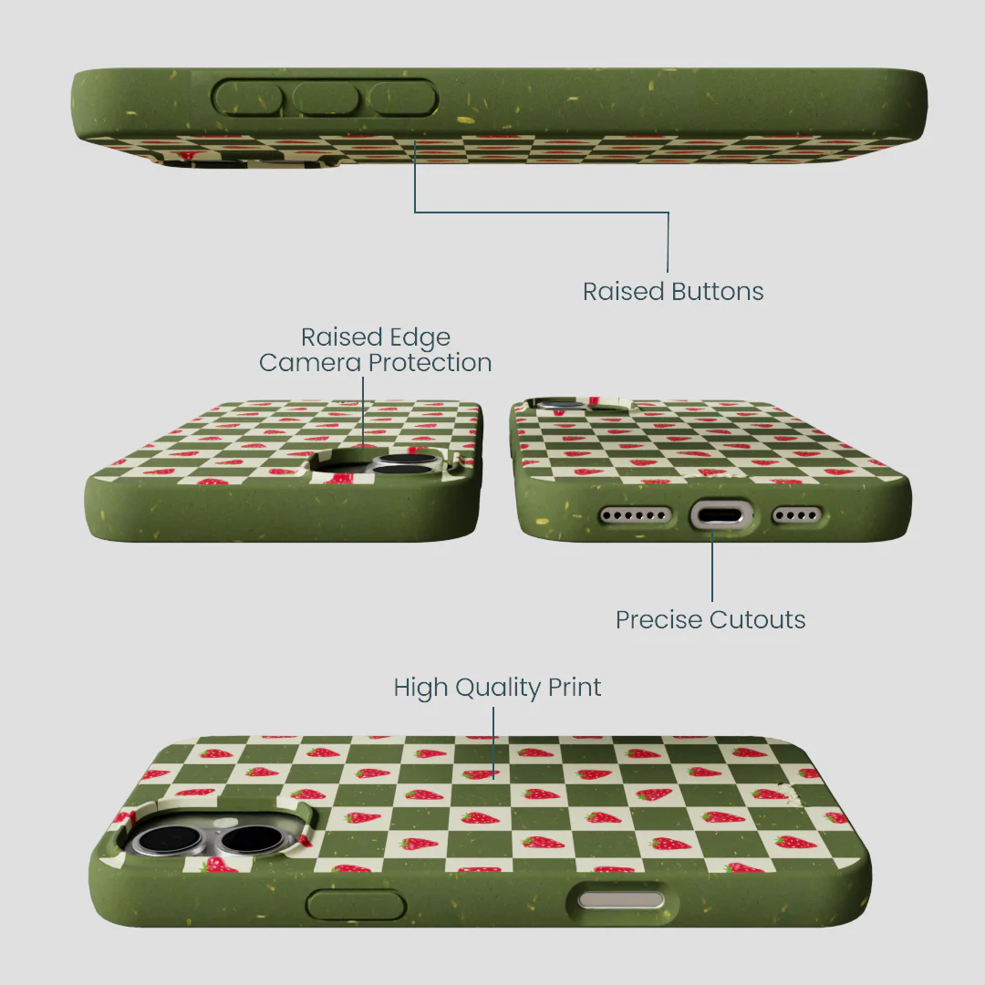Forest Floor Strawberry Field iPhone 16 Plus Case - Image 3