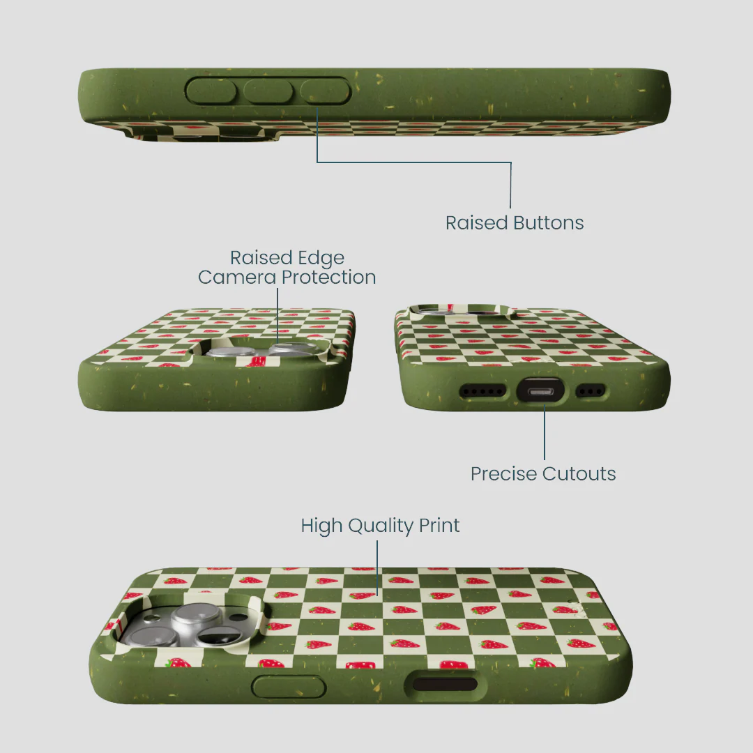 Forest Floor Strawberry Field iPhone 16 Pro Case - Image 3