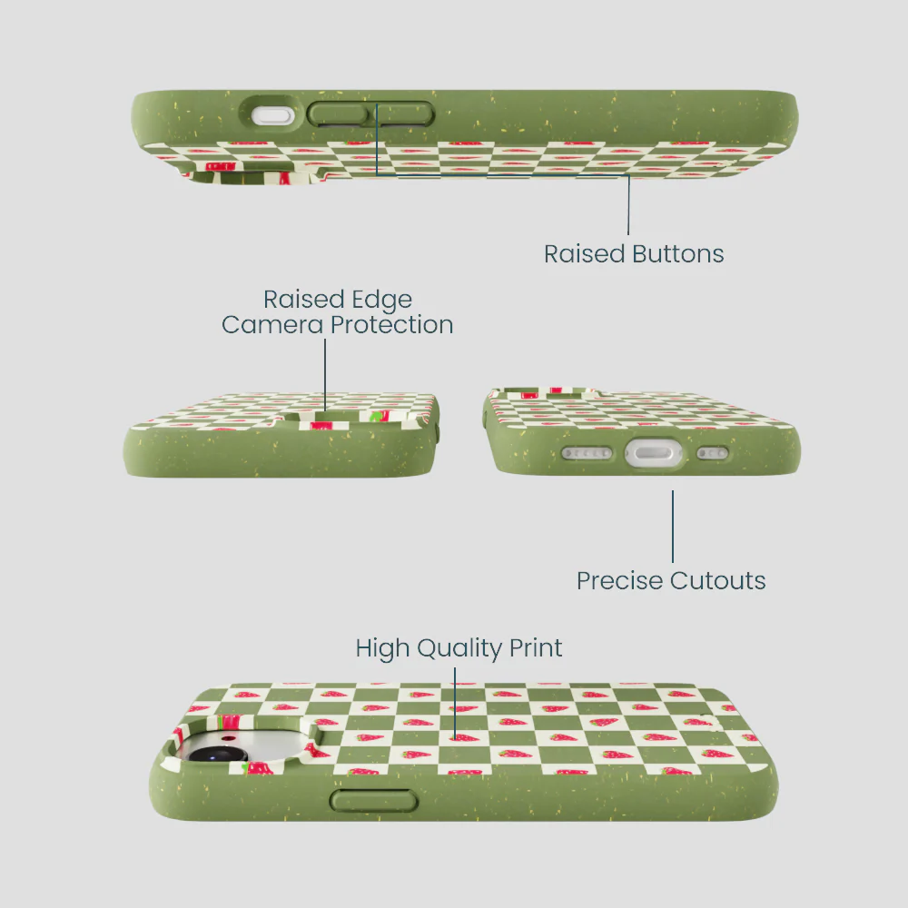 Forest Floor Strawberry Field iPhone 16e/17e Case - Image 3