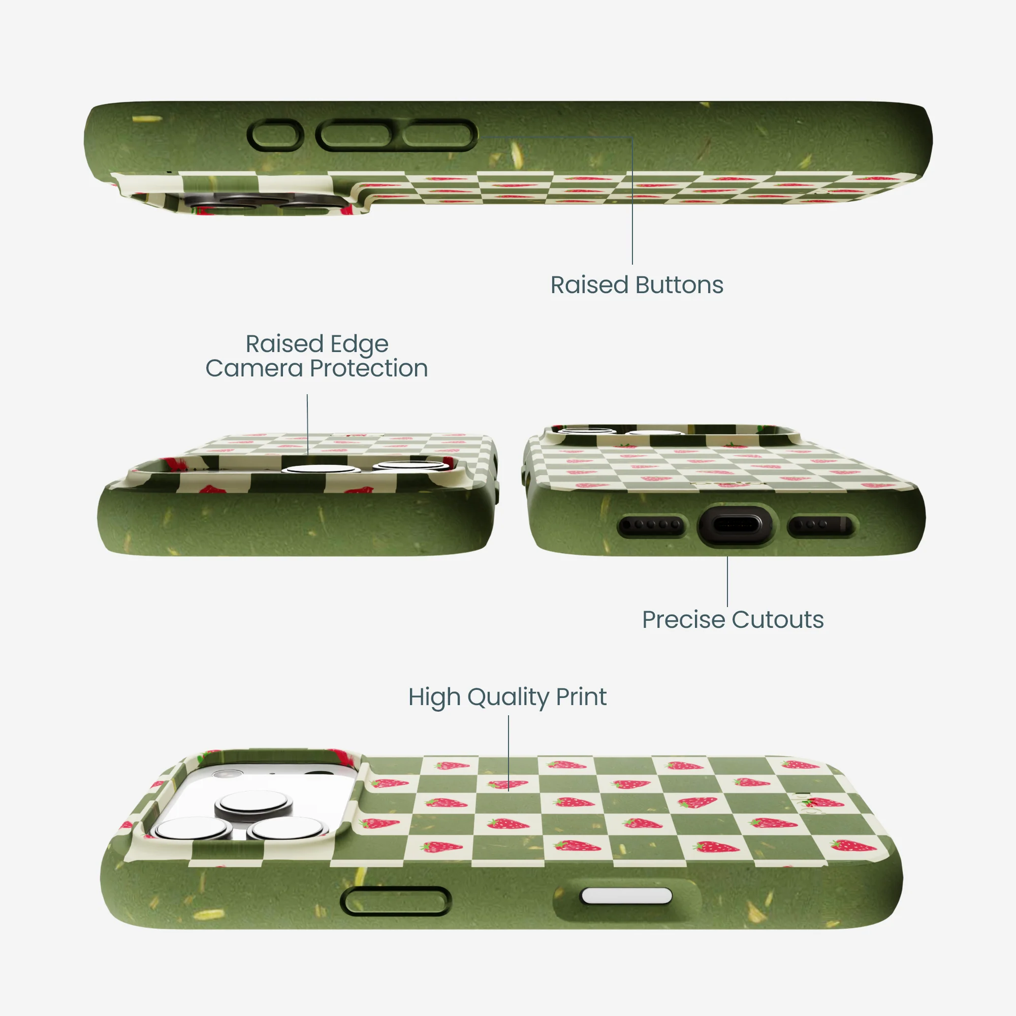 Forest Floor Strawberry Field iPhone 17 Pro Case - Image 3