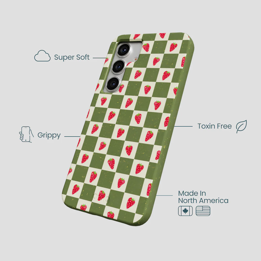Forest Floor Strawberry Field Samsung Galaxy S25 Case - Image 4