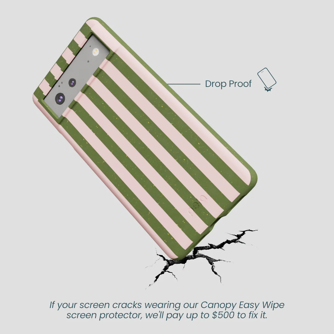 Forest Floor Strawberry Matcha Stripes Google Pixel 6a Case - Image 5
