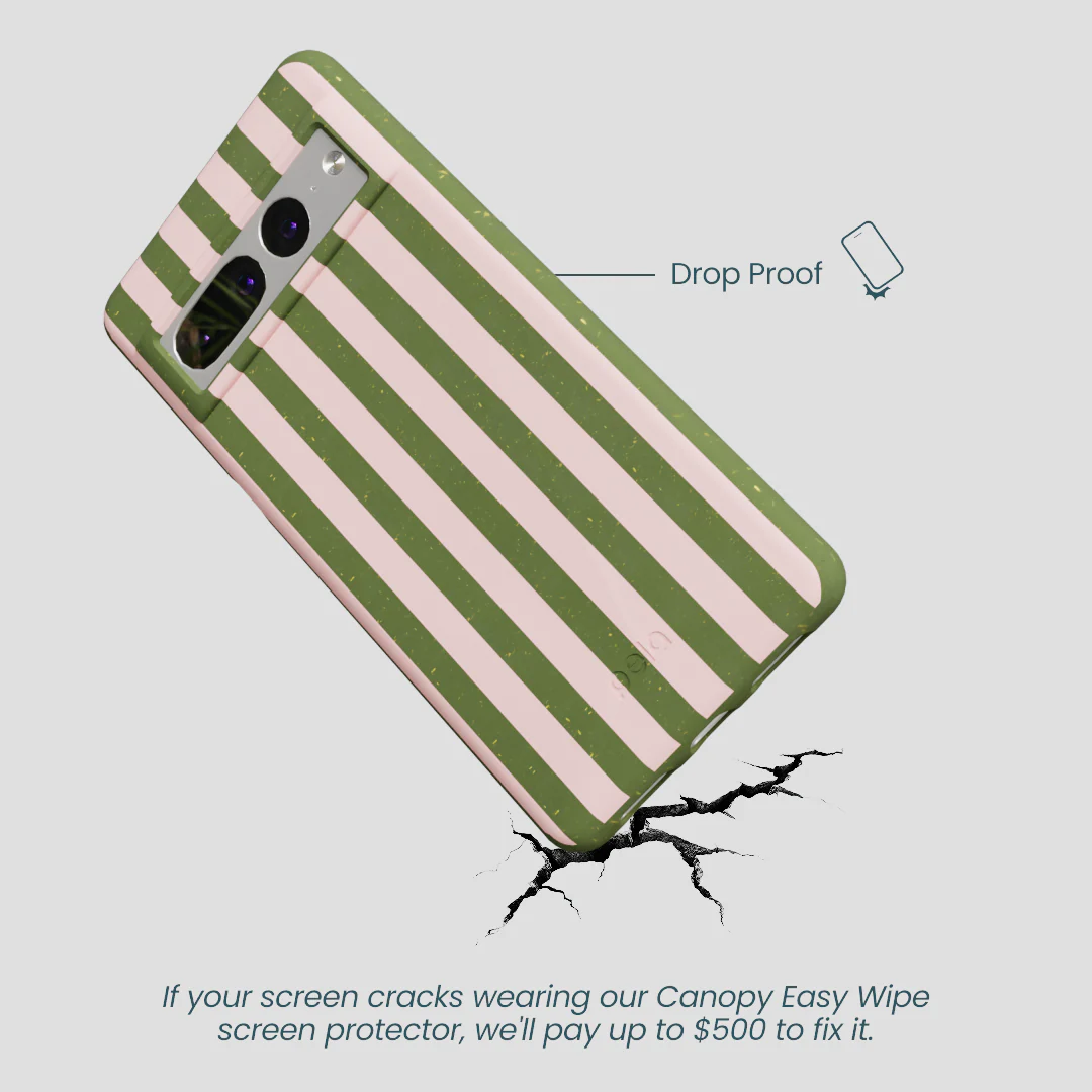 Forest Floor Strawberry Matcha Stripes Google Pixel 7 Pro Case - Image 5