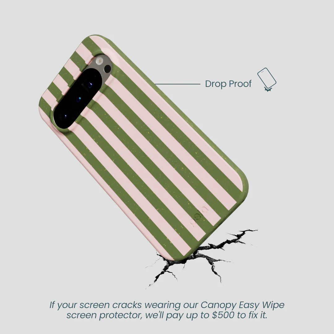 Forest Floor Strawberry Matcha Stripes Google Pixel 9/9 Pro Case - Image 5