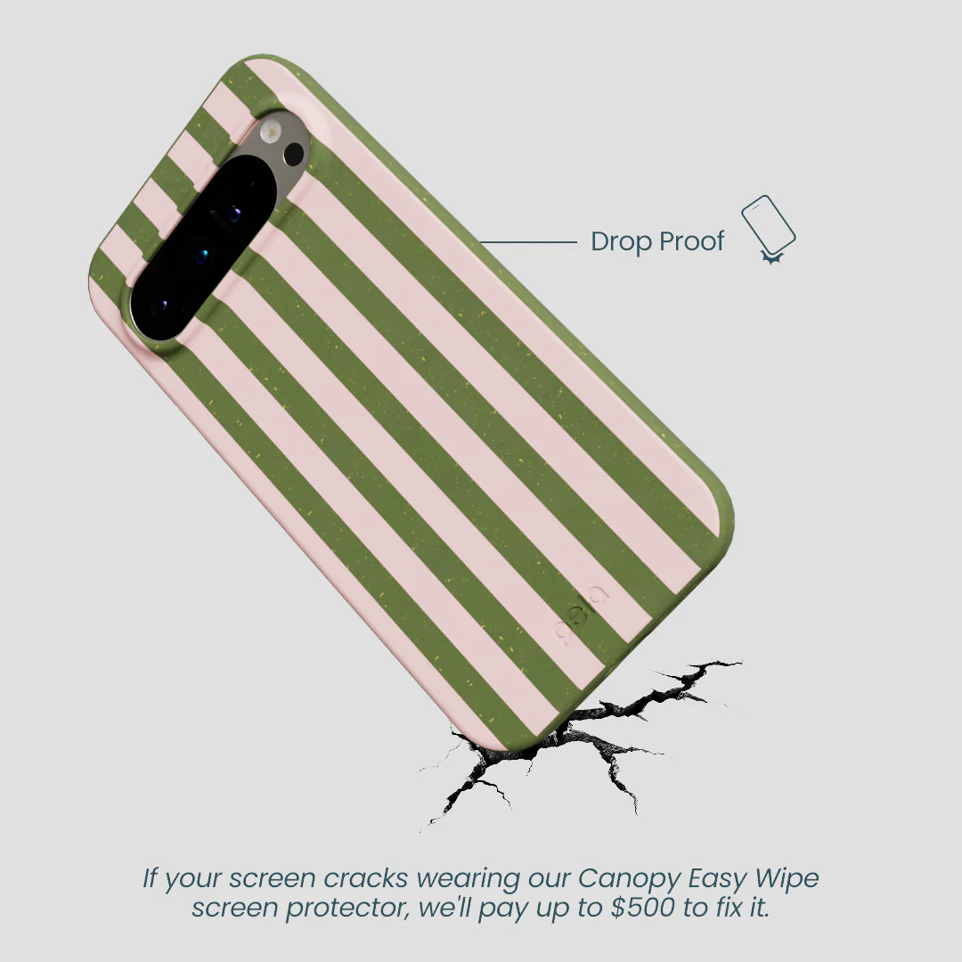 Forest Floor Strawberry Matcha Stripes Google Pixel 9 Pro XL Case - Image 5