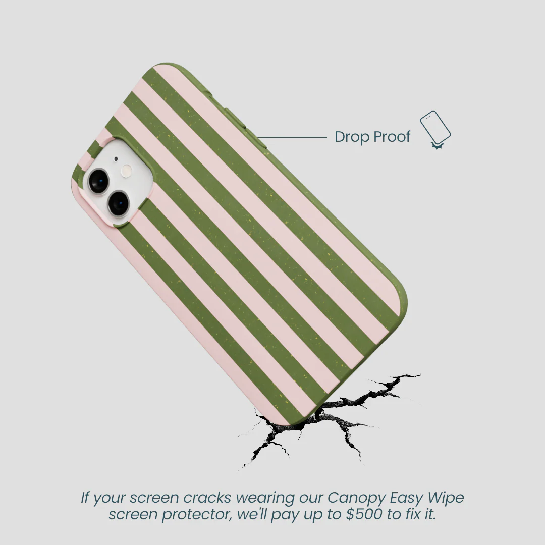 Forest Floor Strawberry Matcha Stripes iPhone 12/ iPhone 12 Pro Case - Image 5