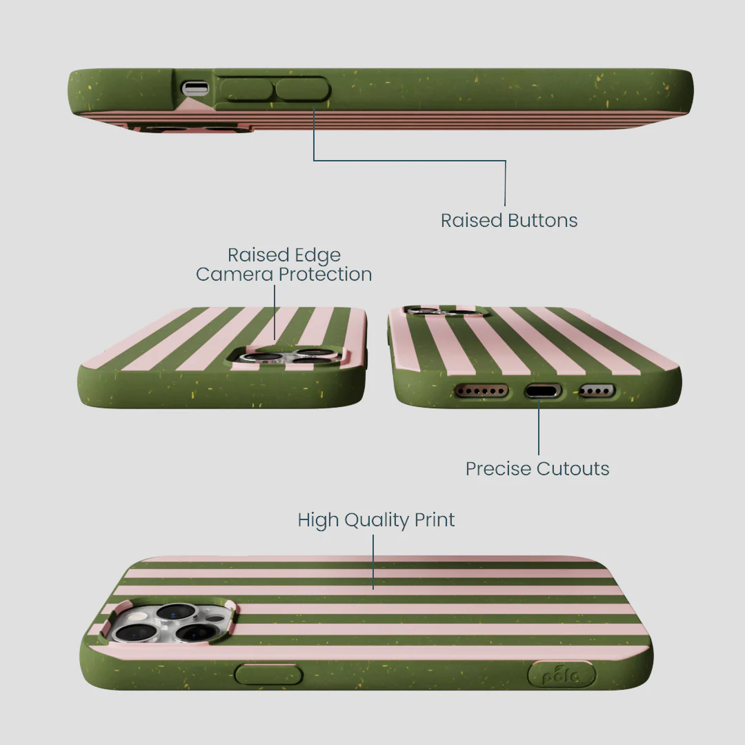 Forest Floor Strawberry Matcha Stripes iPhone 12 Pro Max Case - Image 3