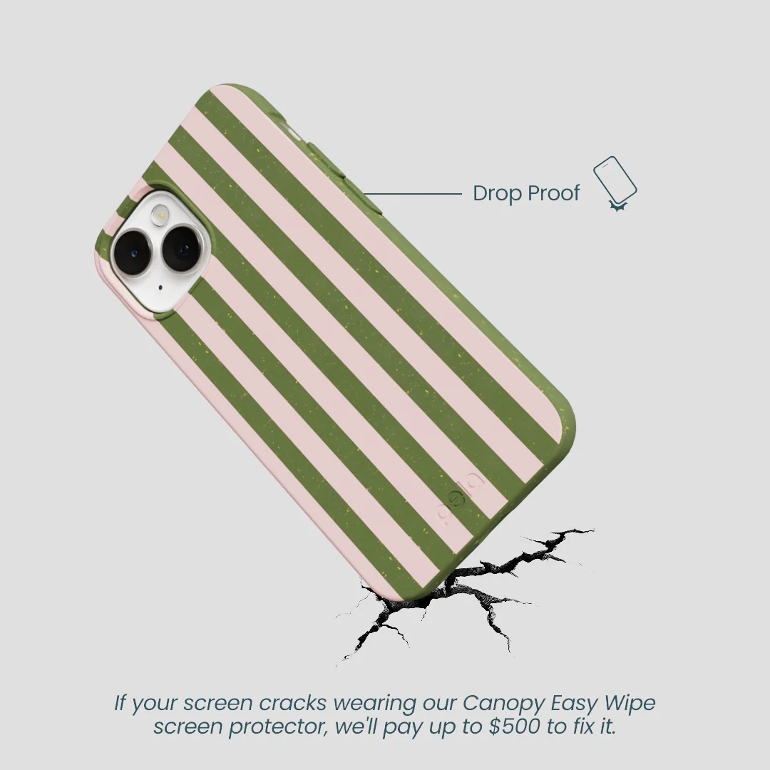 Forest Floor Strawberry Matcha Stripes iPhone 13 Case - Image 5