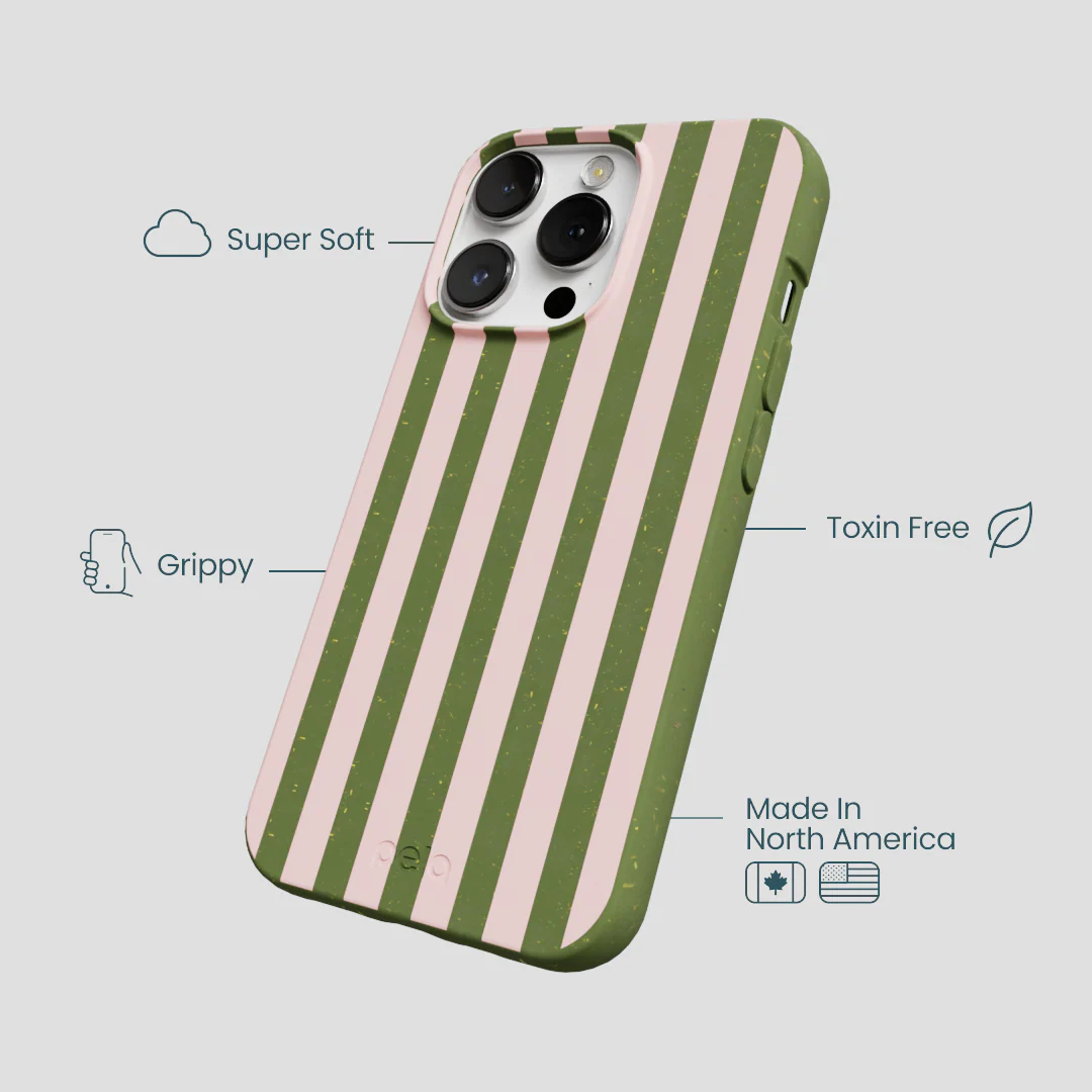 Forest Floor Strawberry Matcha Stripes iPhone 13 Pro Max Case - Image 4