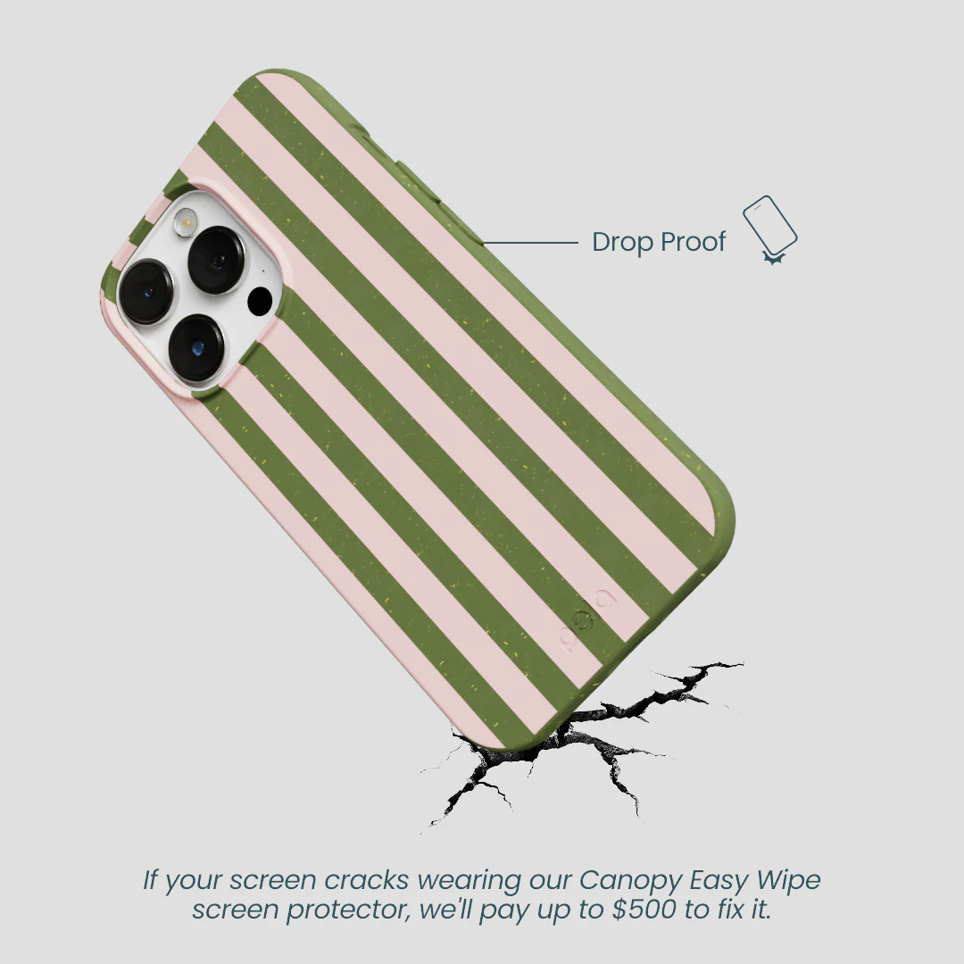 Forest Floor Strawberry Matcha Stripes iPhone 13 Pro Max Case - Image 5