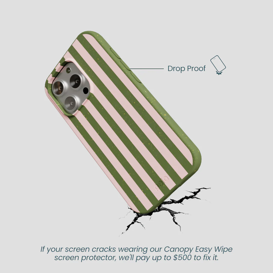 Forest Floor Strawberry Matcha Stripes iPhone 16 Pro Case - Image 5