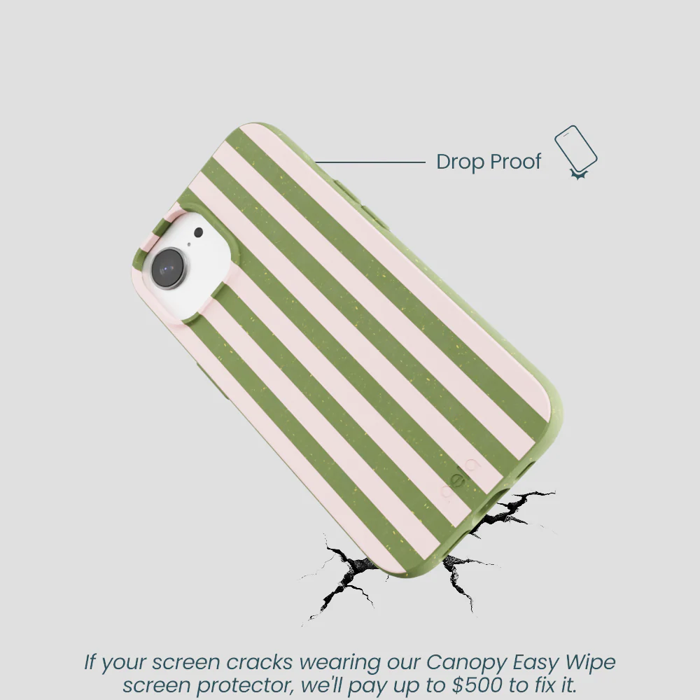 Forest Floor Strawberry Matcha Stripes iPhone 16e/17e Case - Image 5