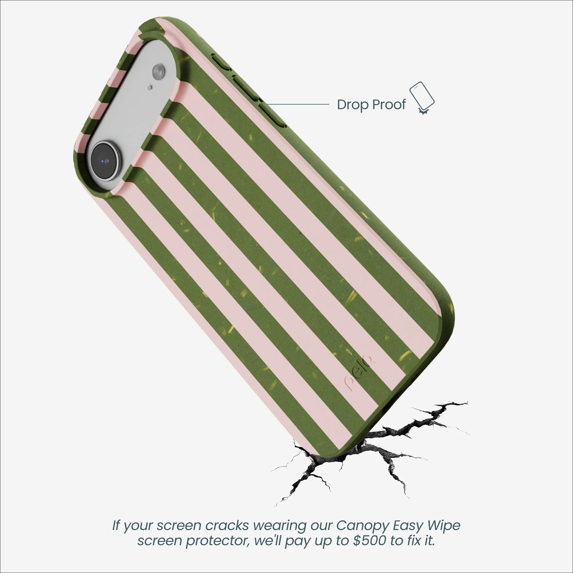 Forest Floor Strawberry Matcha Stripes iPhone Air Case - Image 5