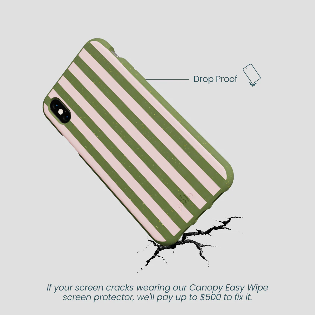 Forest Floor Strawberry Matcha Stripes iPhone XR Case - Image 5