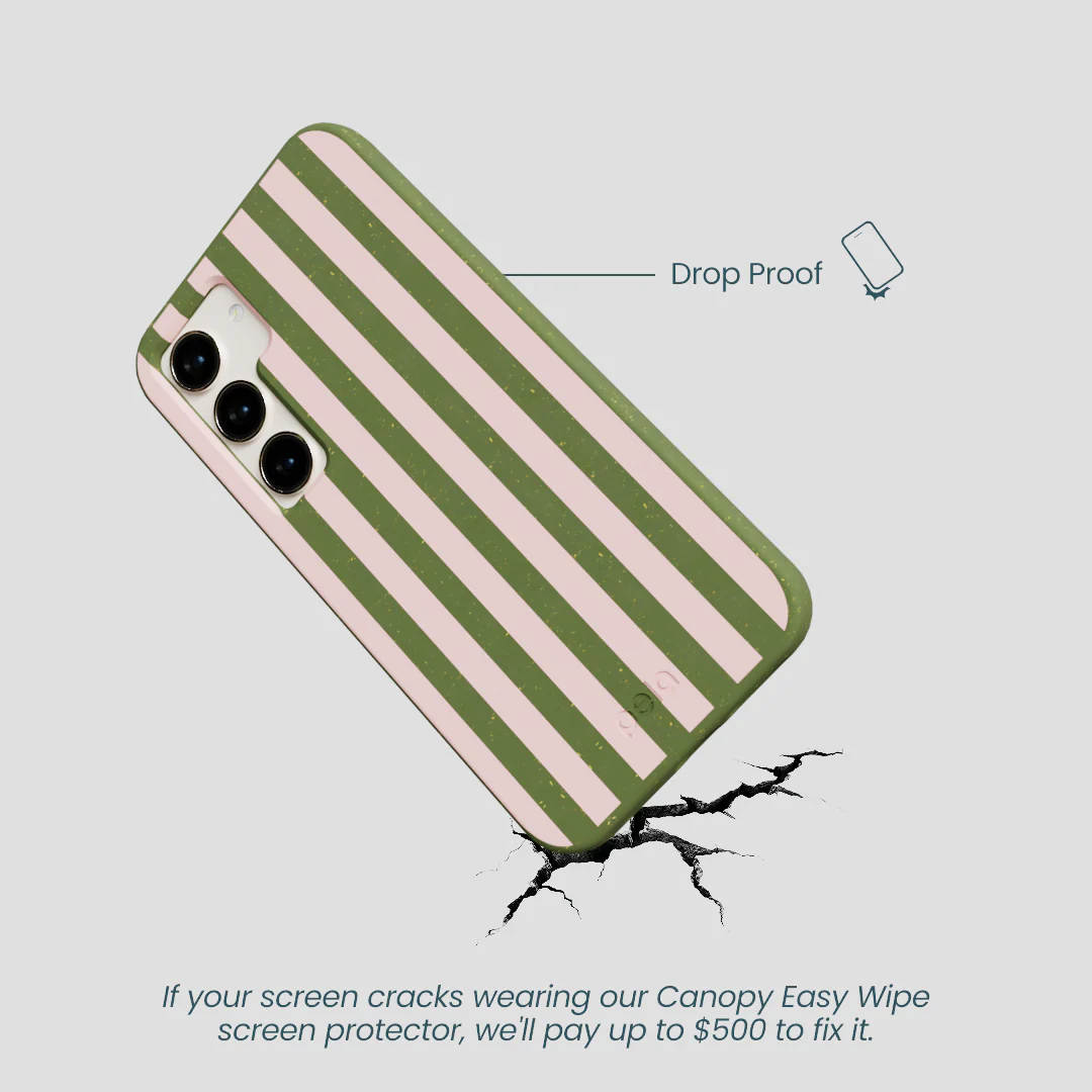 Forest Floor Strawberry Matcha Stripes Samsung Galaxy S23 Case - Image 5
