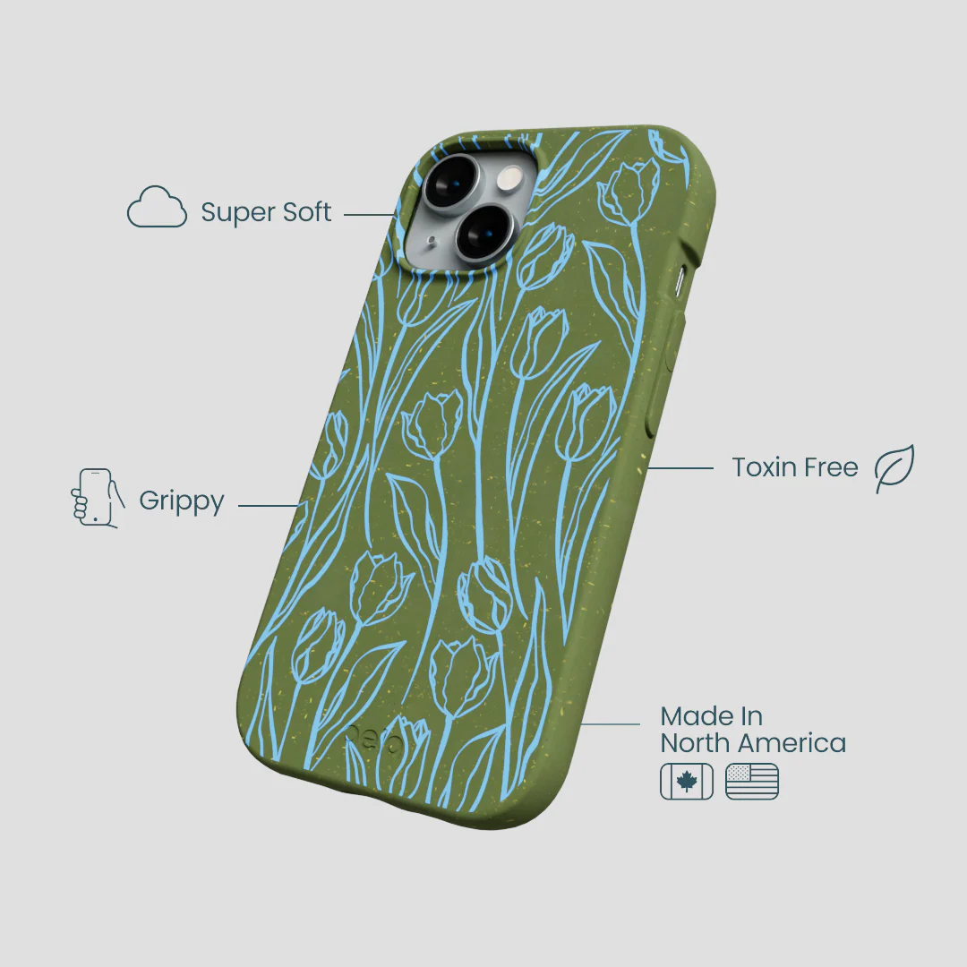 Forest Floor Tulip Dreams iPhone 15 Case - Image 4